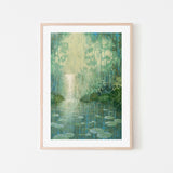 wall-art-print-canvas-poster-framed-Mysterious Waterfall And Water Lily Pond , By Ekaterina Prisich-6
