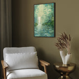 wall-art-print-canvas-poster-framed-Mysterious Waterfall And Water Lily Pond , By Ekaterina Prisich-7