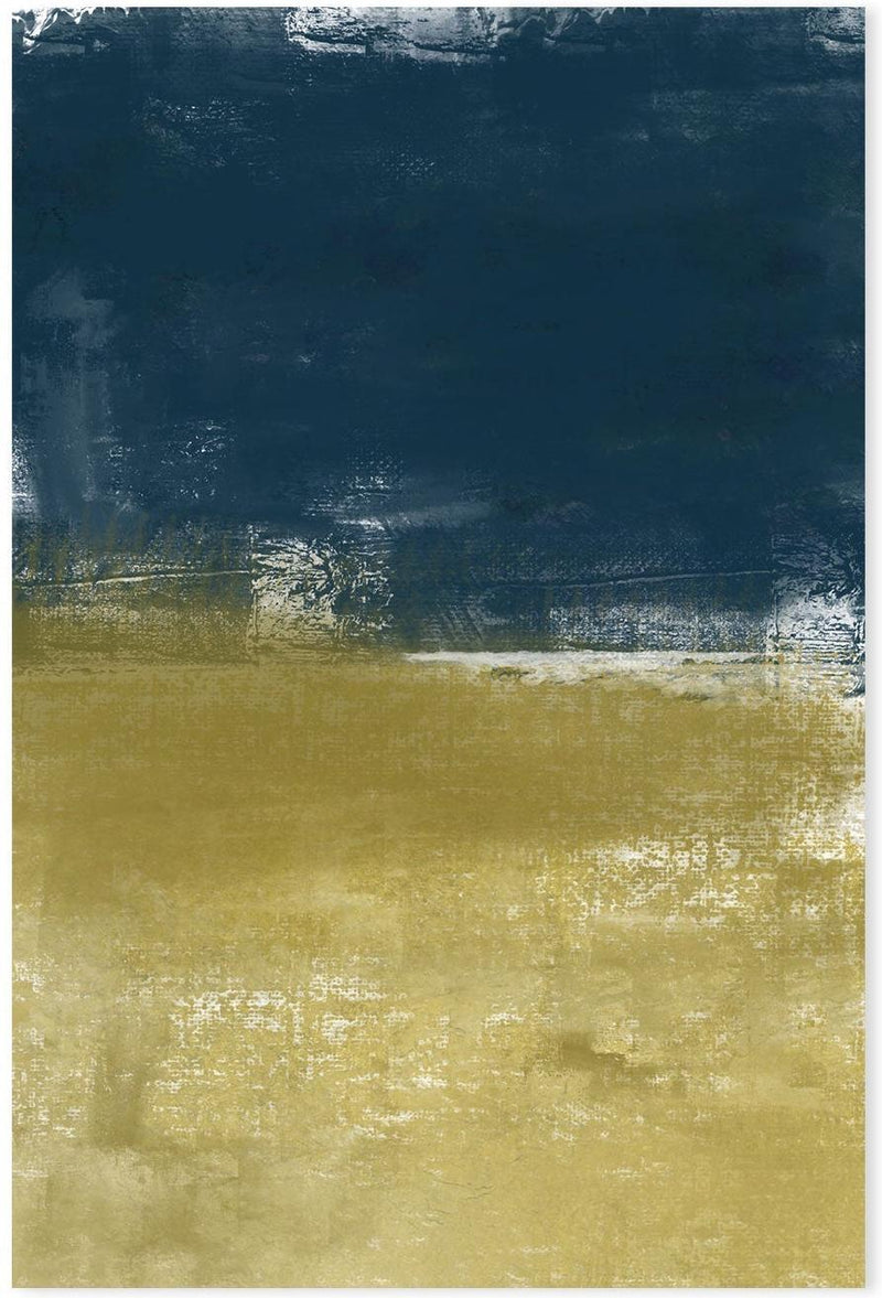 wall-art-print-canvas-poster-framed-Navy and Mustard Abstract , By Karine Tonial Grimm-GIOIA-WALL-ART