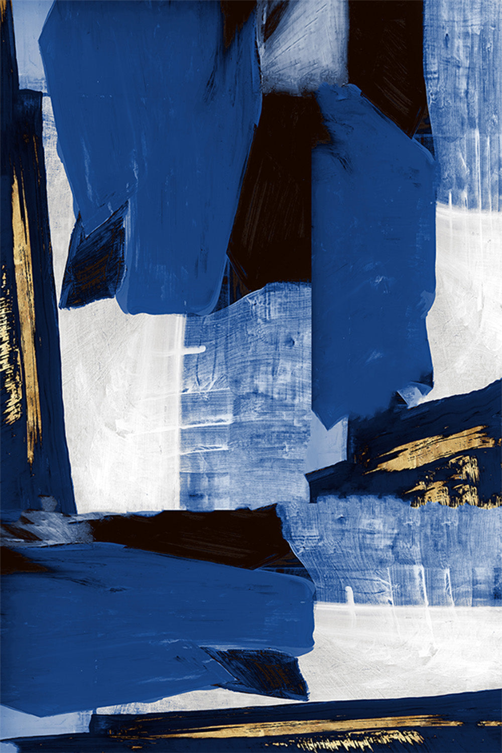 wall-art-print-canvas-poster-framed-Navy Gold Shapes-1