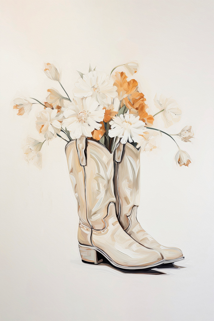 wall-art-print-canvas-poster-framed-Neutral Boots , By Lady Hana-1