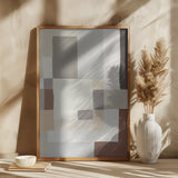 wall-art-print-canvas-poster-framed-Neutral color geometrical abstract 02 , By Little Dean-2