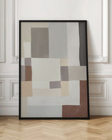 wall-art-print-canvas-poster-framed-Neutral color geometrical abstract 02 , By Little Dean-3