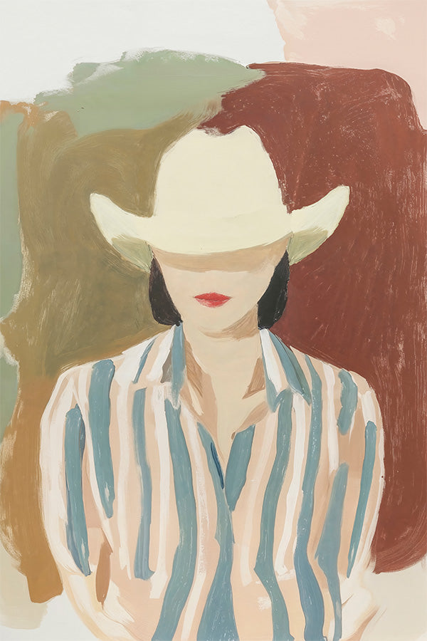 wall-art-print-canvas-poster-framed-Neutral Cow Girl-1