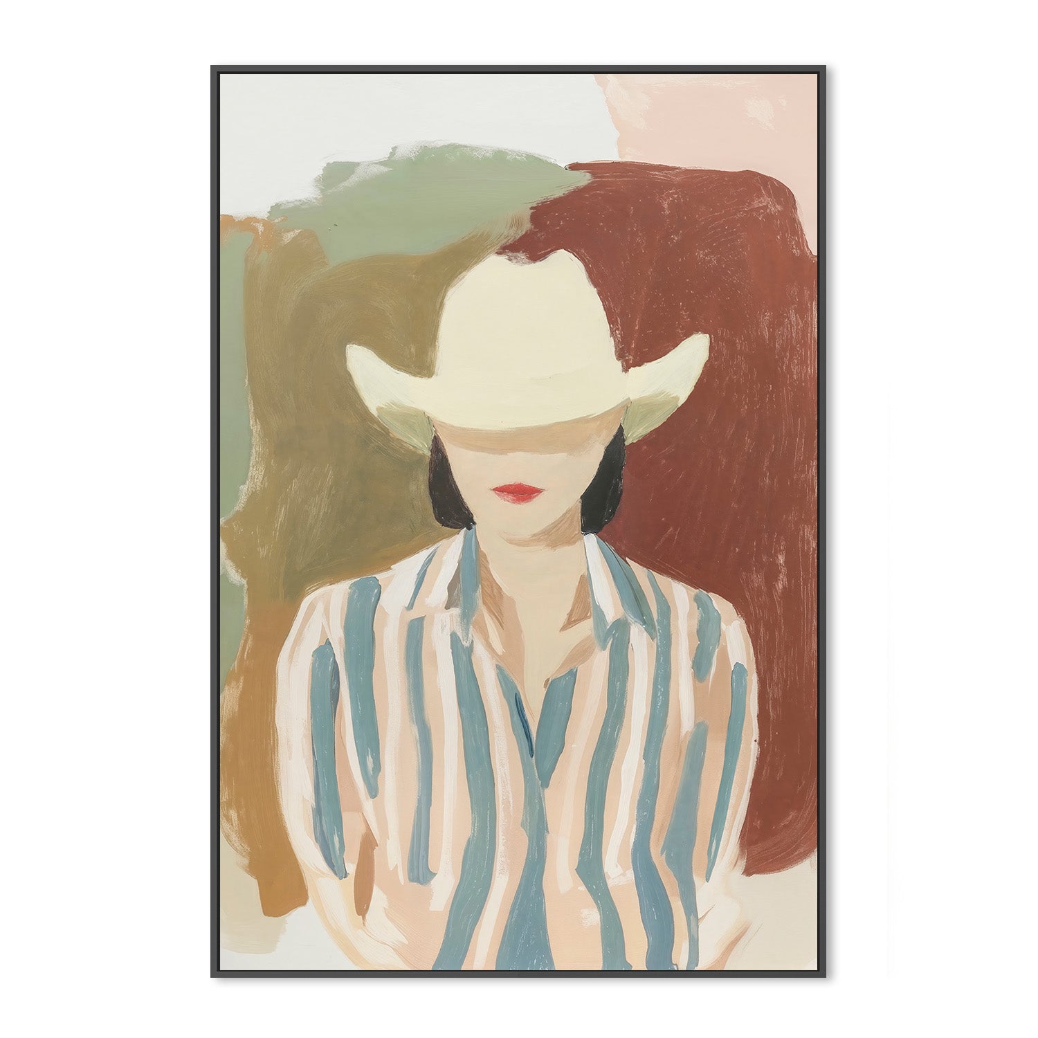 wall-art-print-canvas-poster-framed-Neutral Cow Girl-3