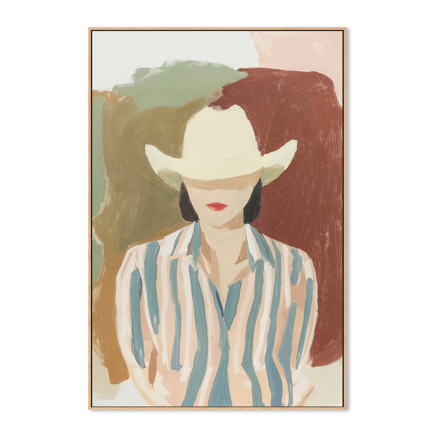 wall-art-print-canvas-poster-framed-Neutral Cow Girl-4