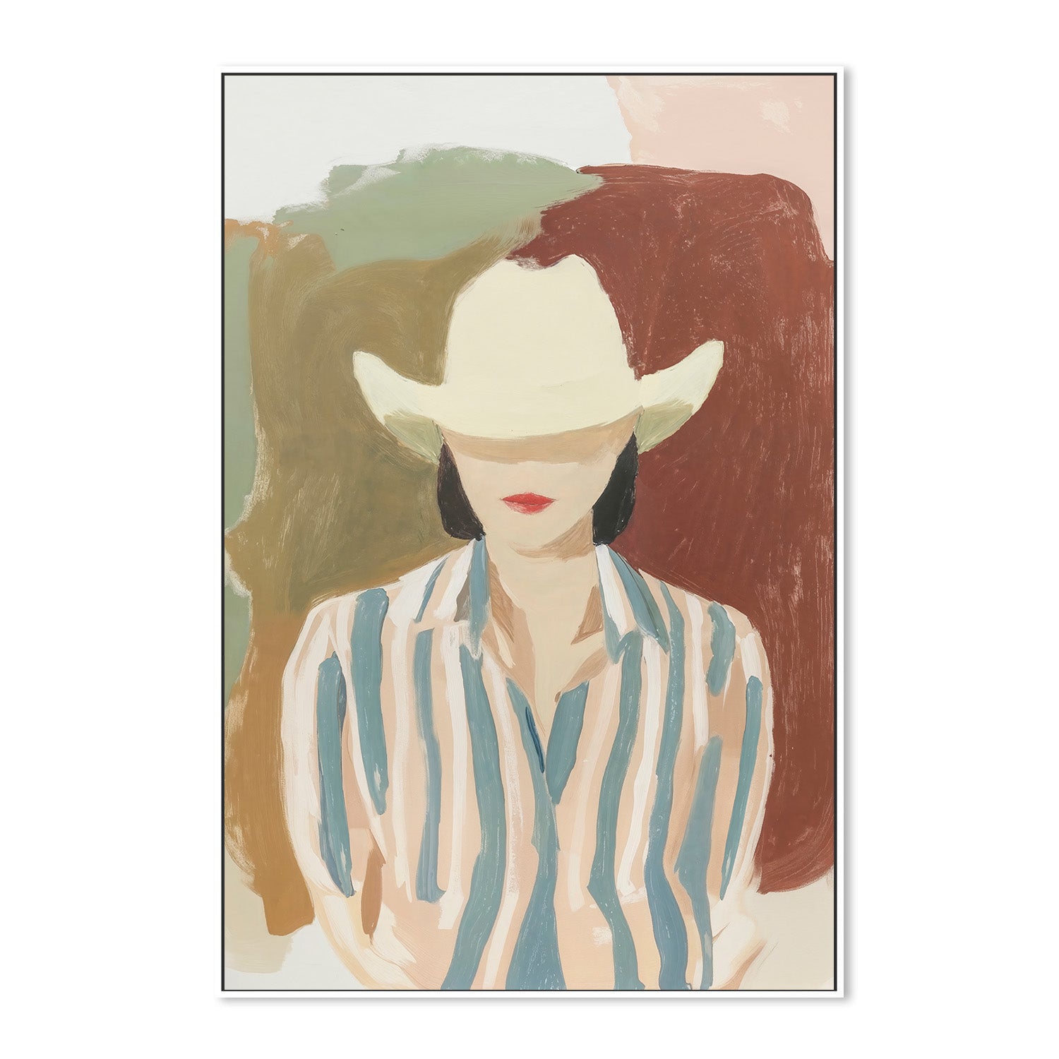 wall-art-print-canvas-poster-framed-Neutral Cow Girl-5
