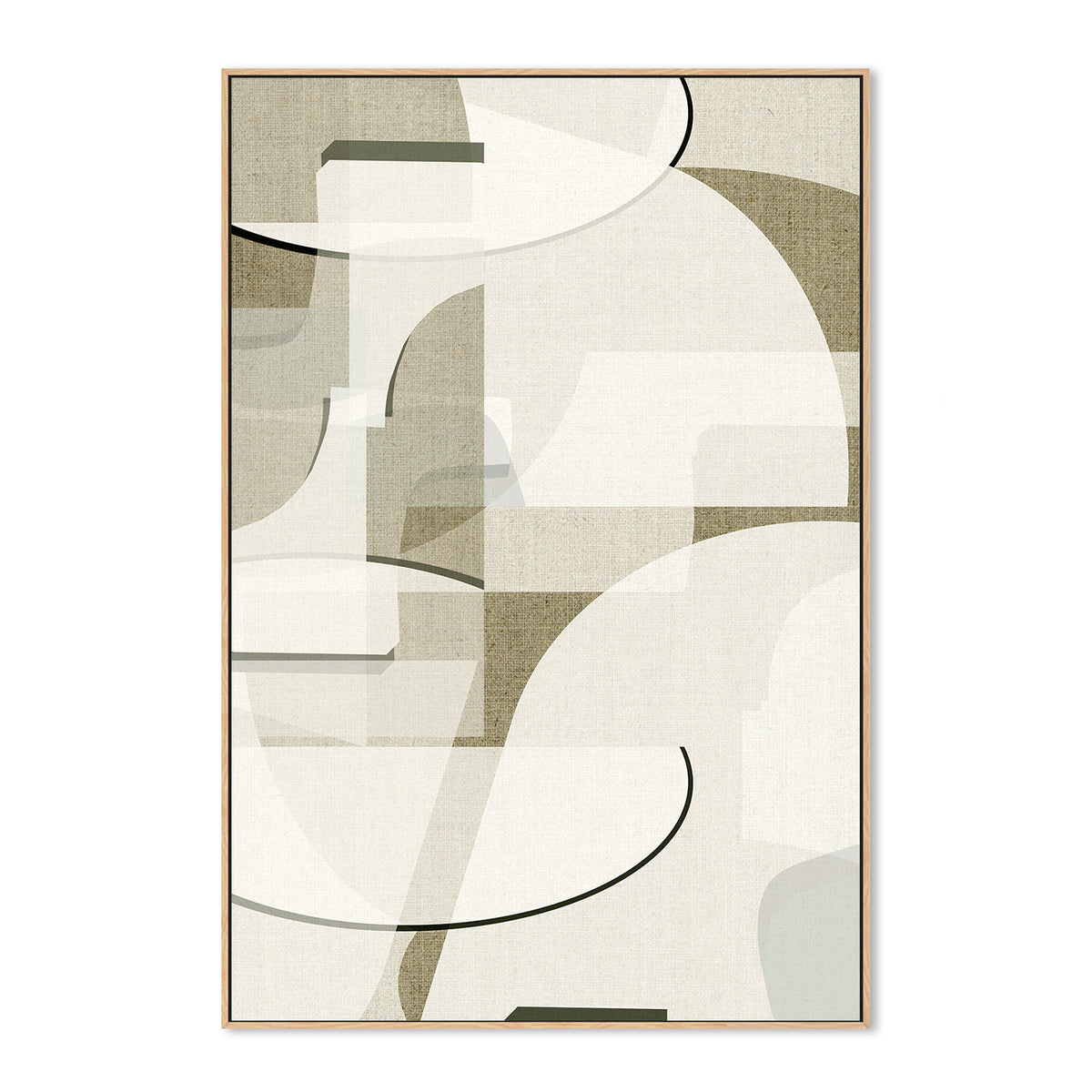 wall-art-print-canvas-poster-framed-Neutral Curves, Style A-4