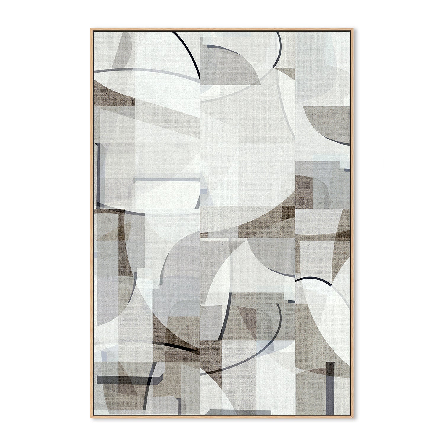 wall-art-print-canvas-poster-framed-Neutral Curves, Style G-4