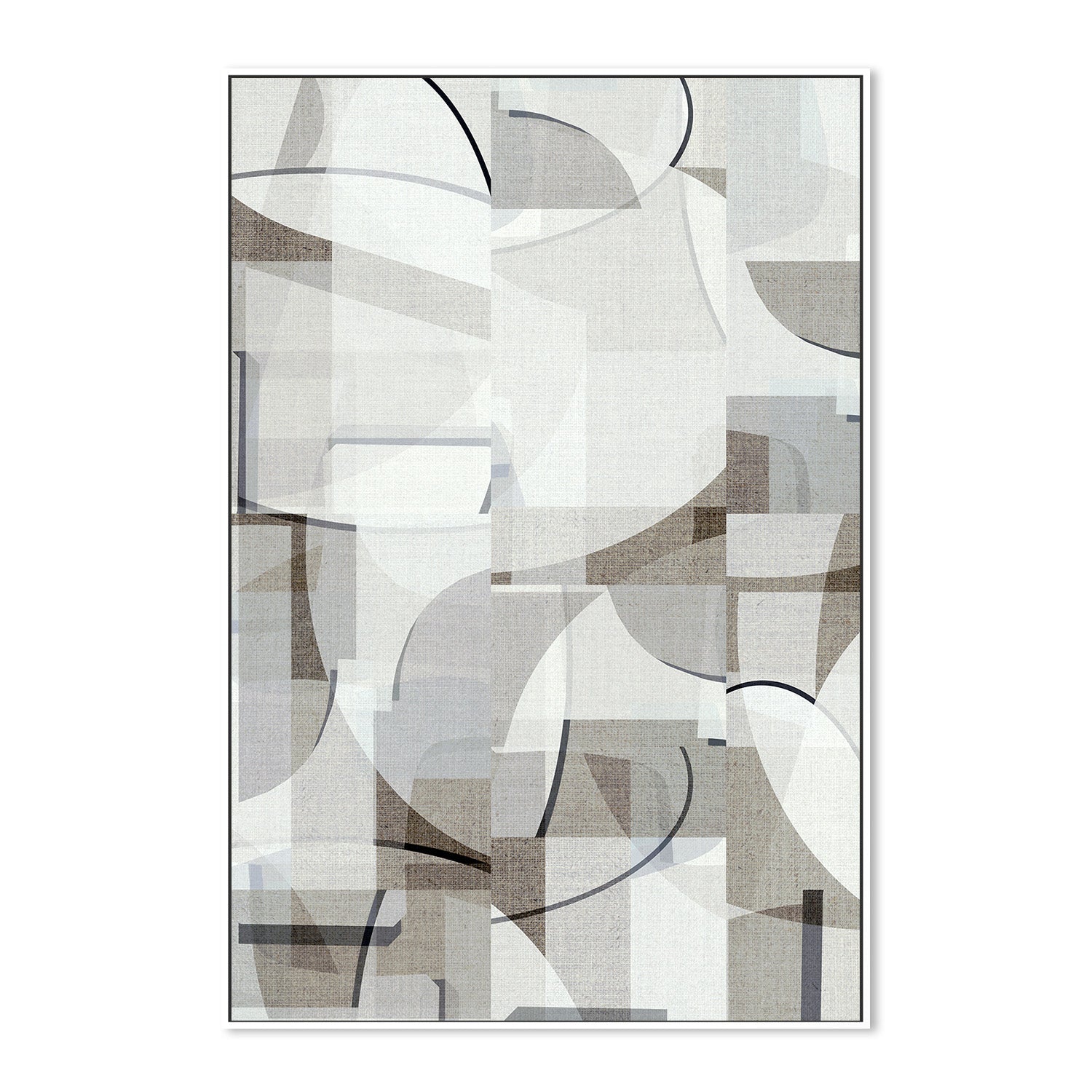 wall-art-print-canvas-poster-framed-Neutral Curves, Style G-5