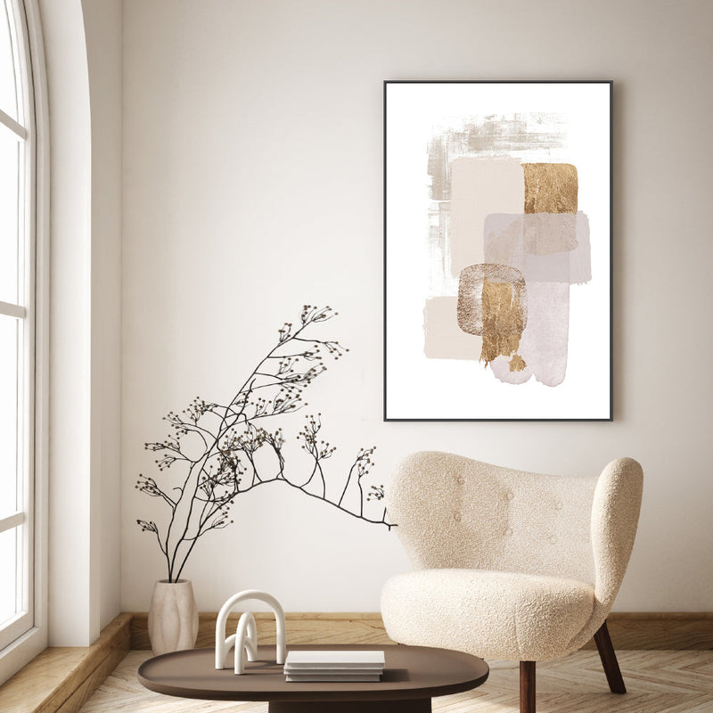 wall-art-print-canvas-poster-framed-Neutral Gold, Style B , By Sally Ann Moss-GIOIA-WALL-ART