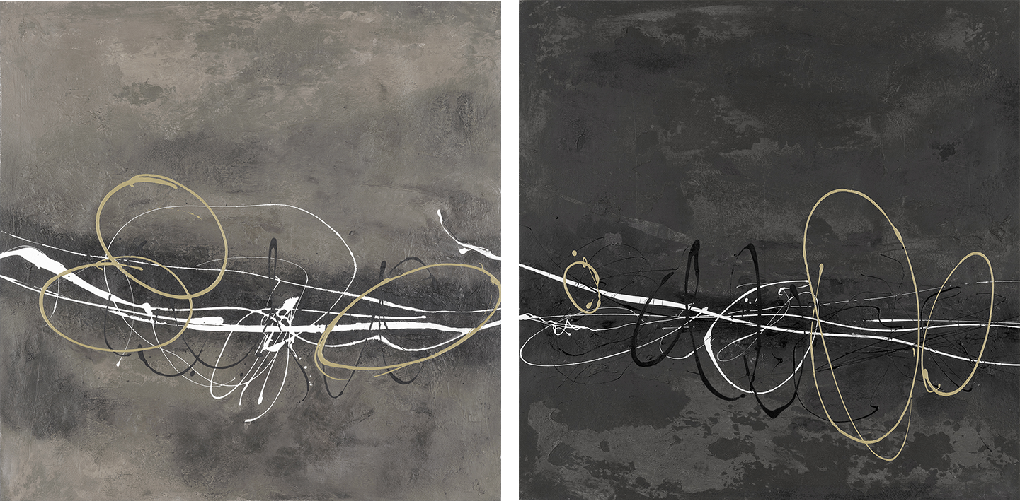 wall-art-print-canvas-poster-framed-Neutral In Motion, Style A & B, Set Of 2 , By Filippoloco-1