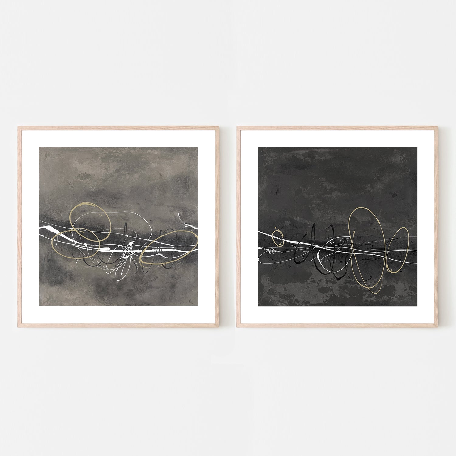 wall-art-print-canvas-poster-framed-Neutral In Motion, Style A & B, Set Of 2 , By Filippoloco-6