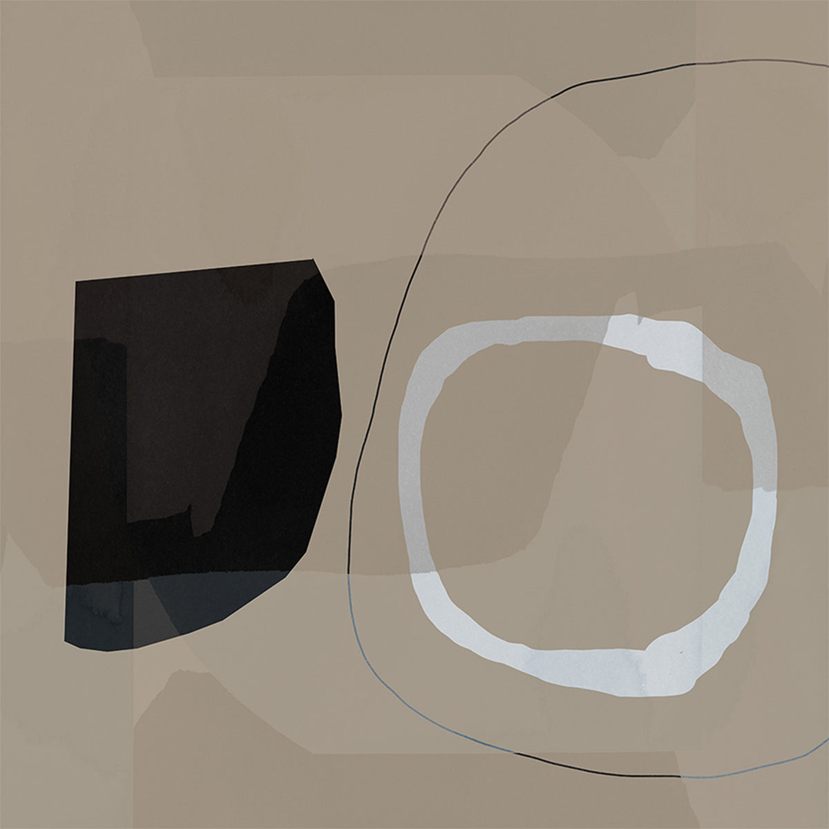 wall-art-print-canvas-poster-framed-Neutral Shapes Abstract, Style A-1