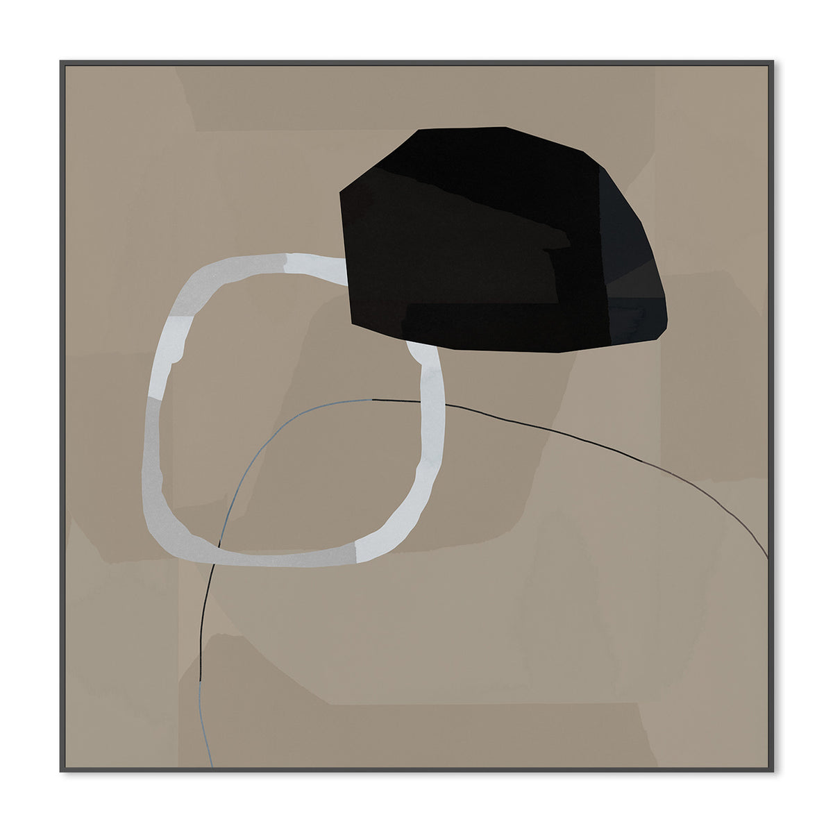 wall-art-print-canvas-poster-framed-Neutral Shapes Abstract, Style C-3