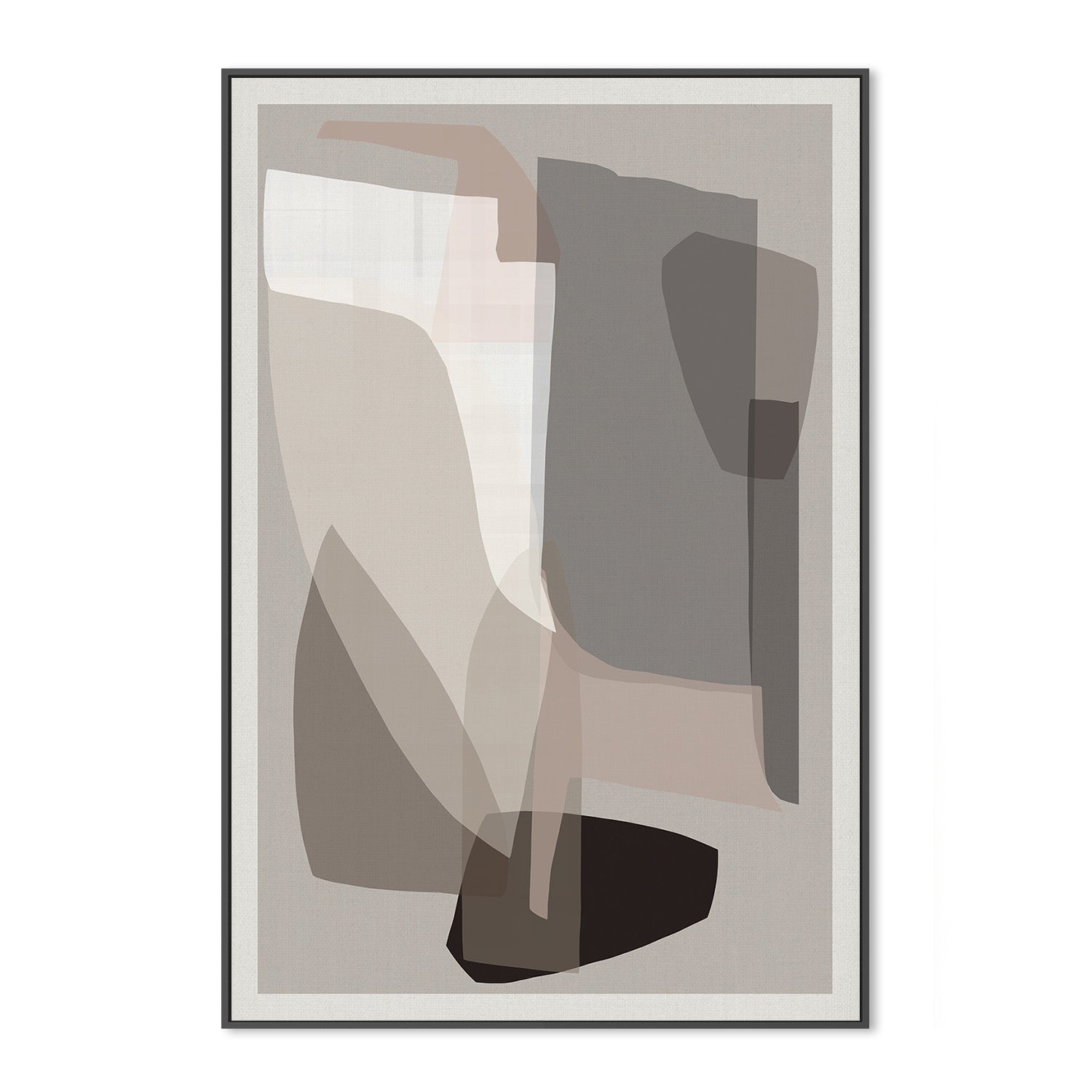 wall-art-print-canvas-poster-framed-Neutral Shapes, Style A-3