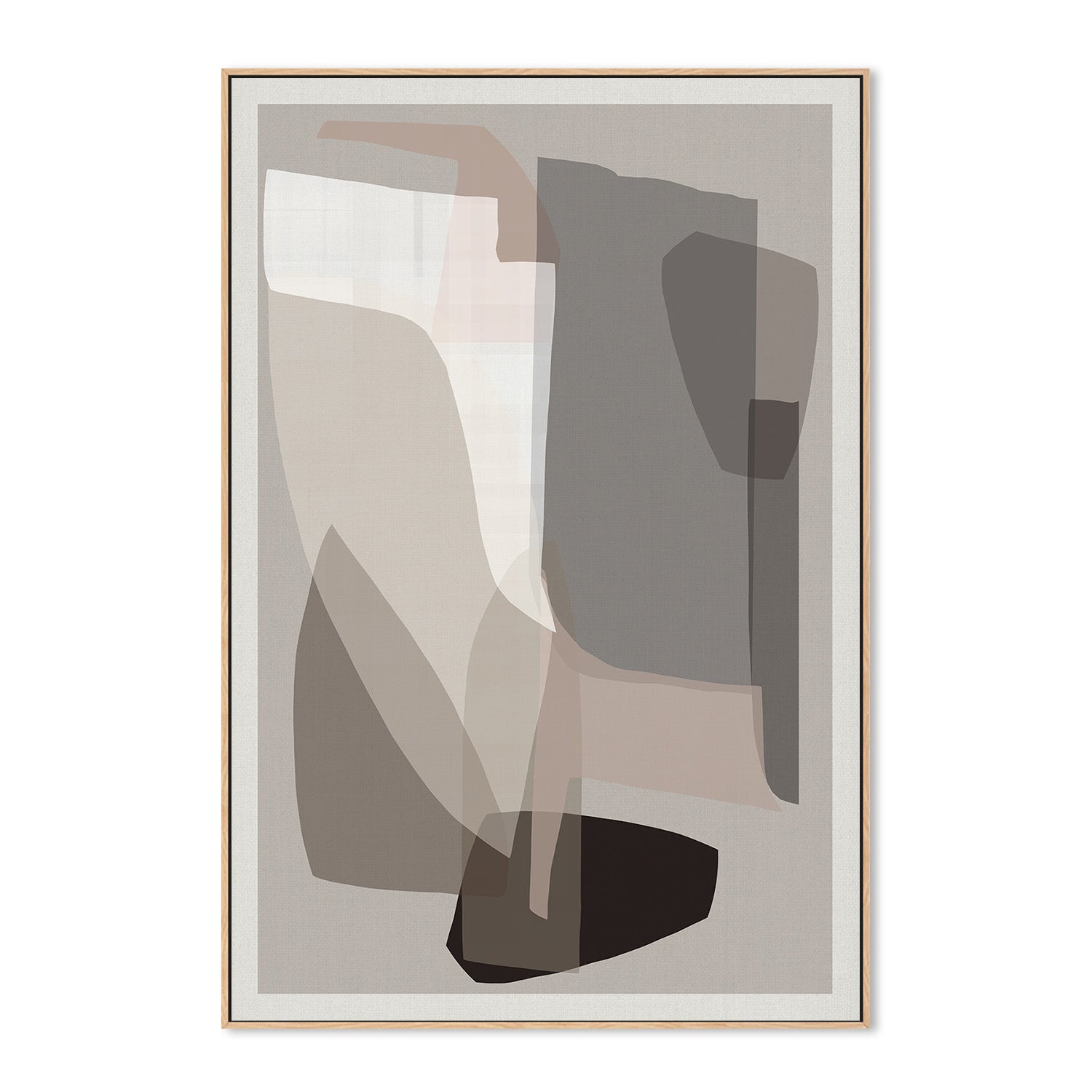 wall-art-print-canvas-poster-framed-Neutral Shapes, Style A-4