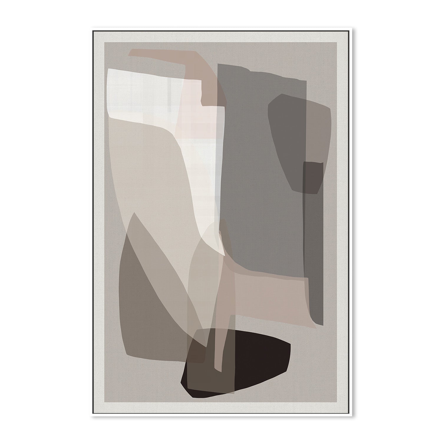 wall-art-print-canvas-poster-framed-Neutral Shapes, Style A-5