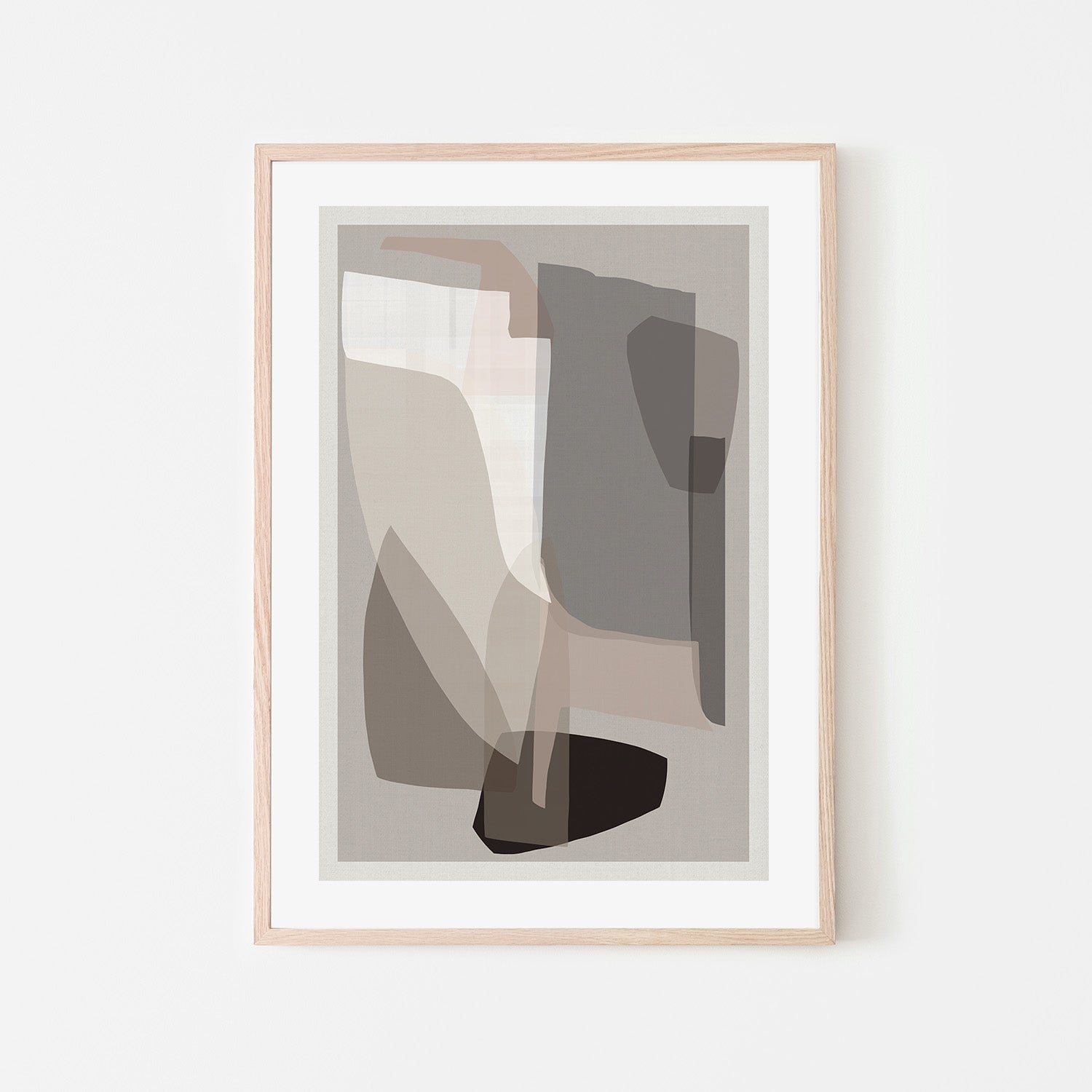 wall-art-print-canvas-poster-framed-Neutral Shapes, Style A-6