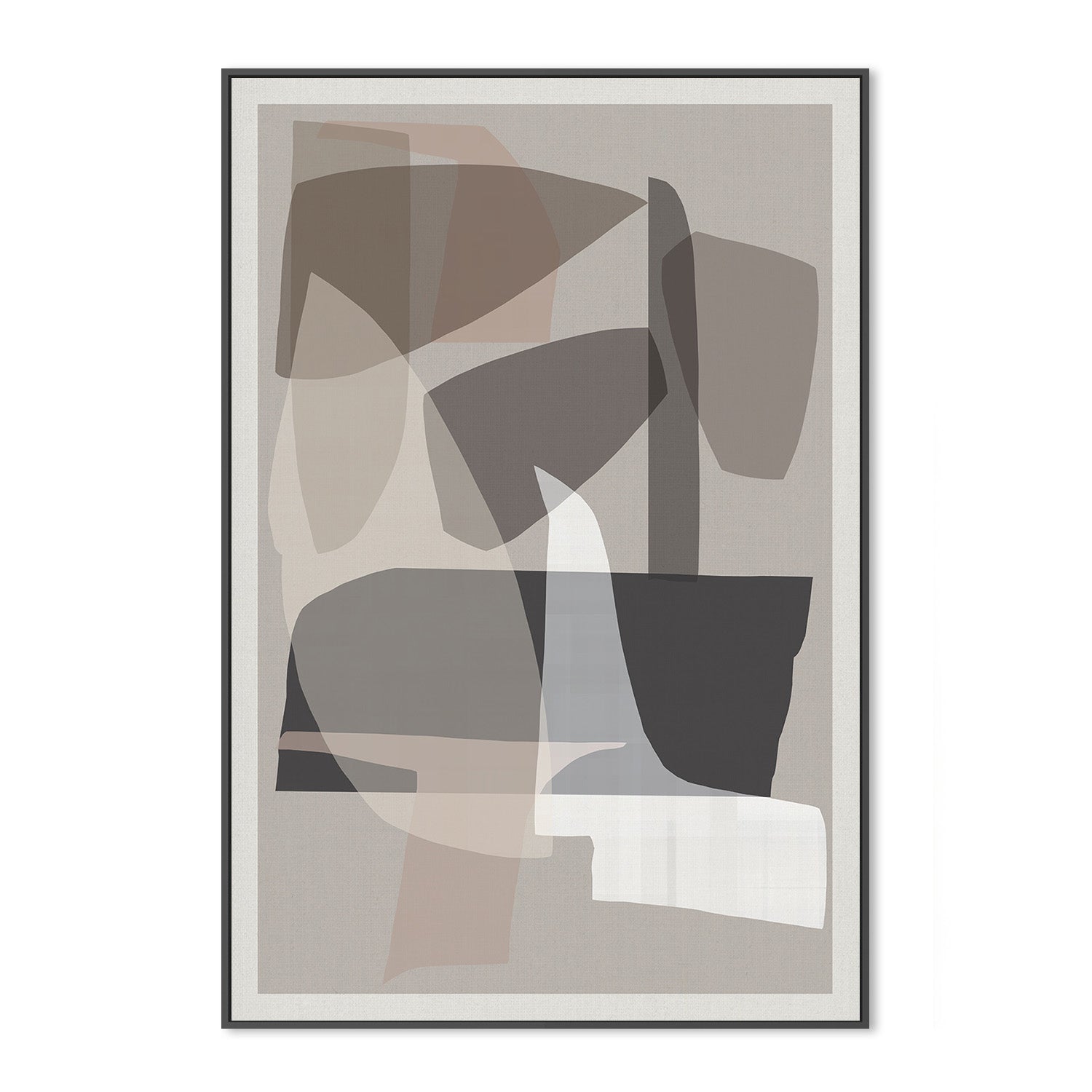 wall-art-print-canvas-poster-framed-Neutral Shapes, Style B-3