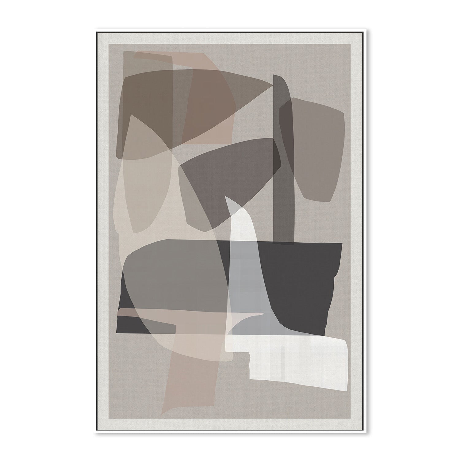 wall-art-print-canvas-poster-framed-Neutral Shapes, Style B-5