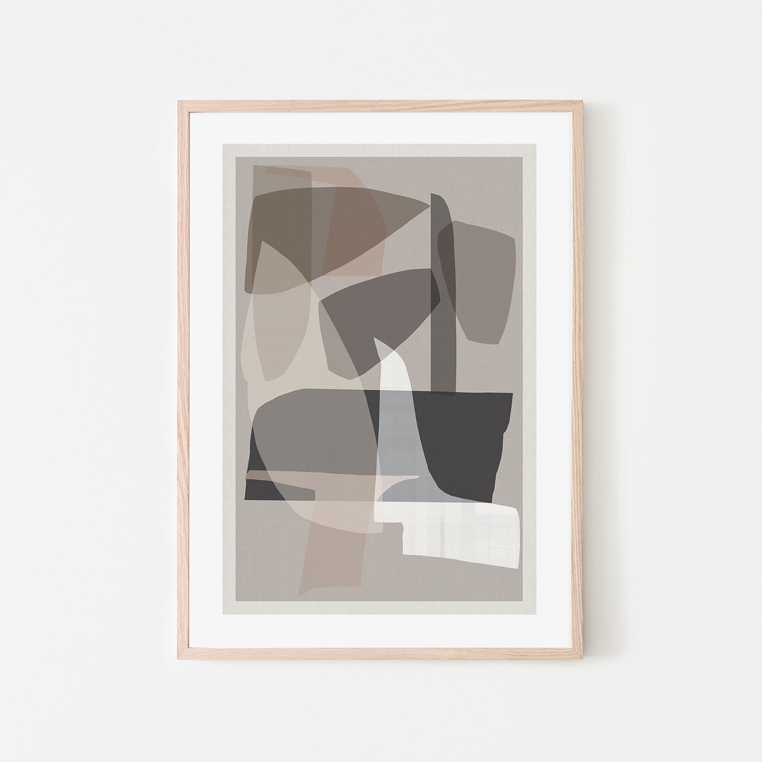 wall-art-print-canvas-poster-framed-Neutral Shapes, Style B-6