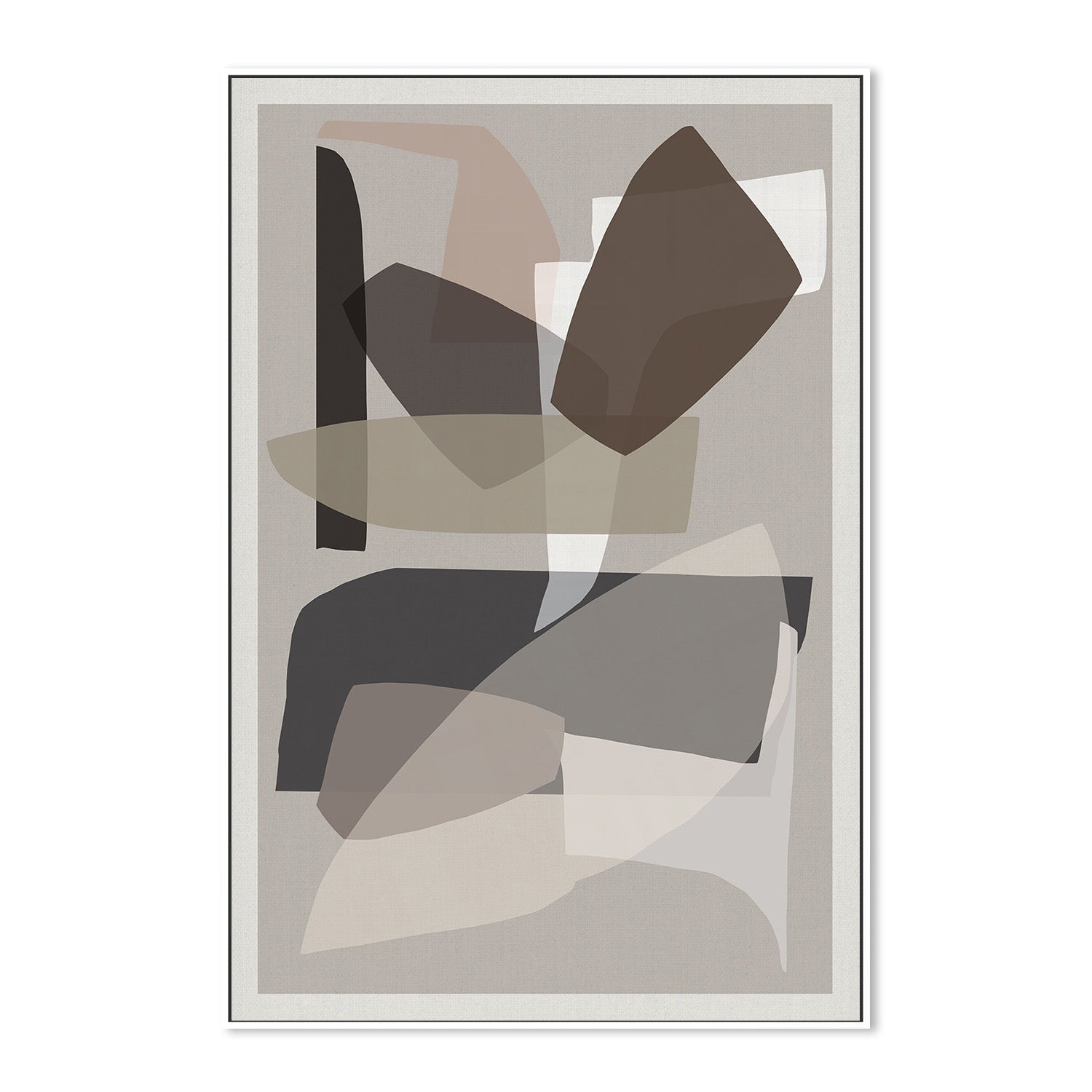 wall-art-print-canvas-poster-framed-Neutral Shapes, Style C-5