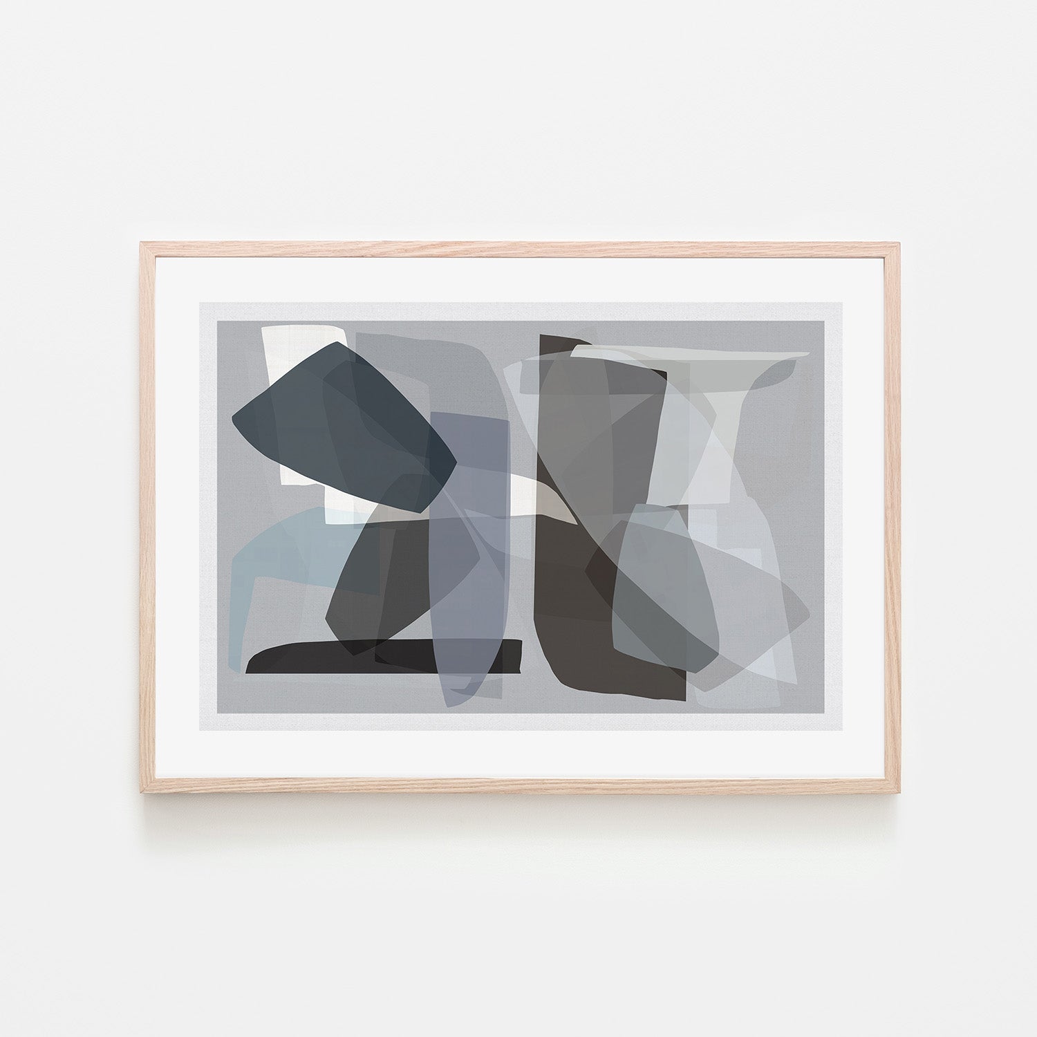 wall-art-print-canvas-poster-framed-Neutral Shapes, Style D-6