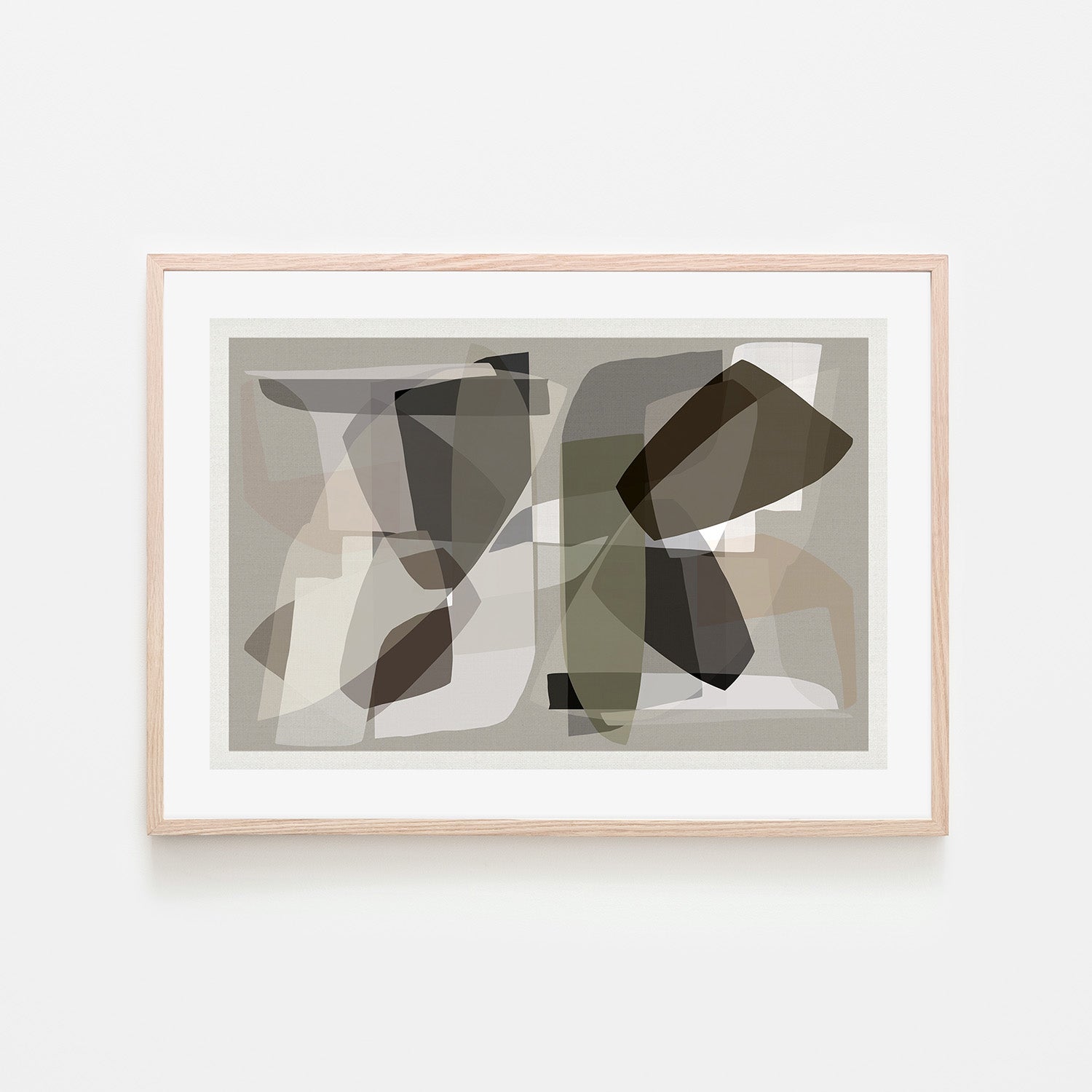 wall-art-print-canvas-poster-framed-Neutral Shapes, Style F-6