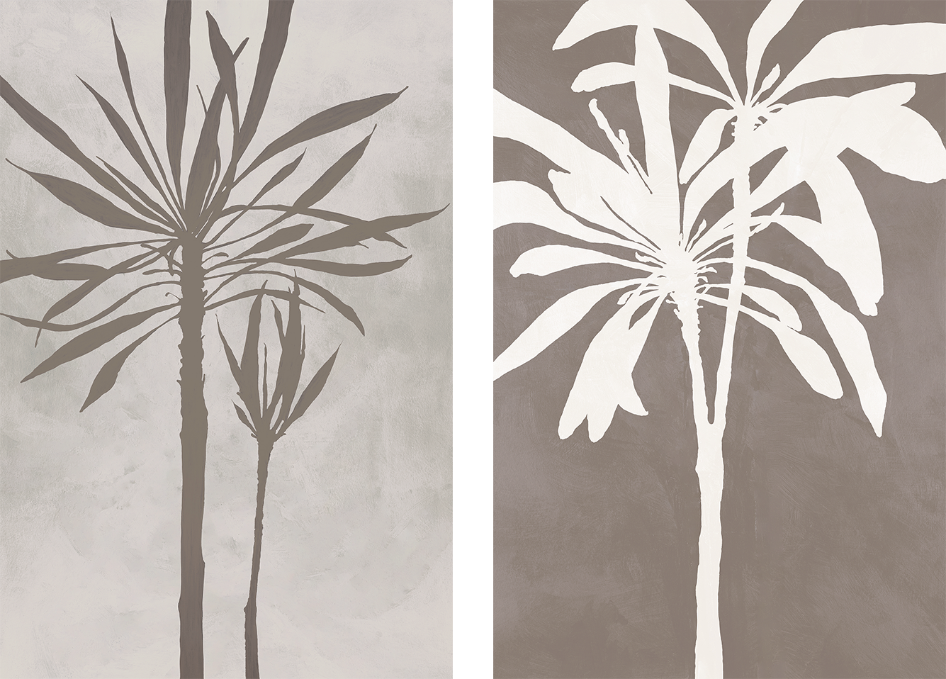 wall-art-print-canvas-poster-framed-Neutral Tree, Style A & B, Set Of 2 , By Filippoloco-1