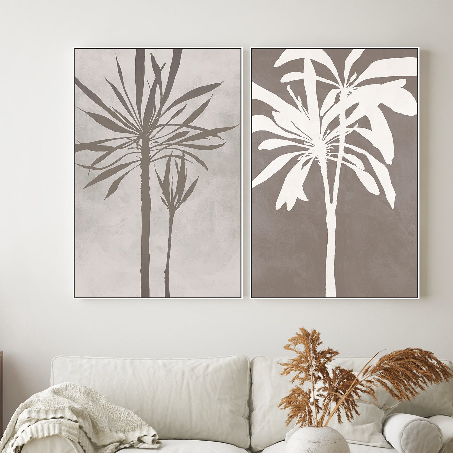 wall-art-print-canvas-poster-framed-Neutral Tree, Style A & B, Set Of 2 , By Filippoloco-2