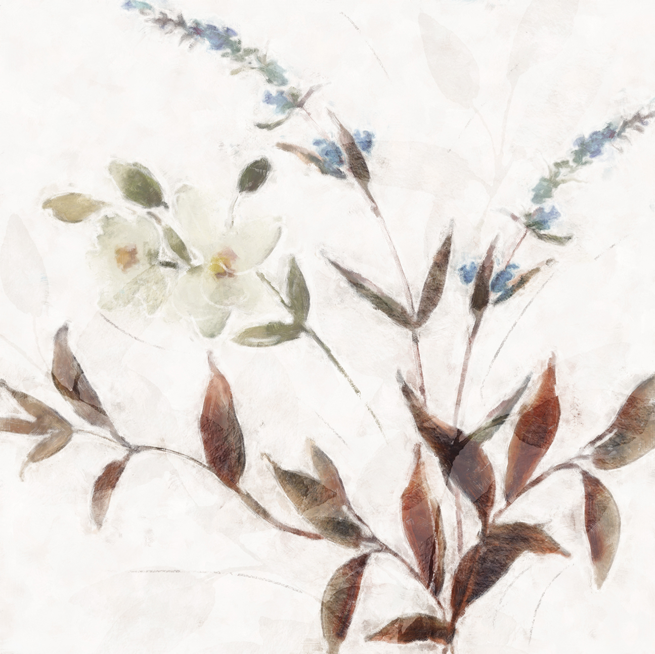 wall-art-print-canvas-poster-framed-Neutral Wild Flowers, Style B , By Nina Blue-1