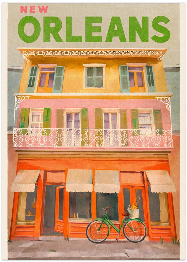 wall-art-print-canvas-poster-framed-New Orleans Louisiana Vintage Travel Poster , By Brett Gramse-4