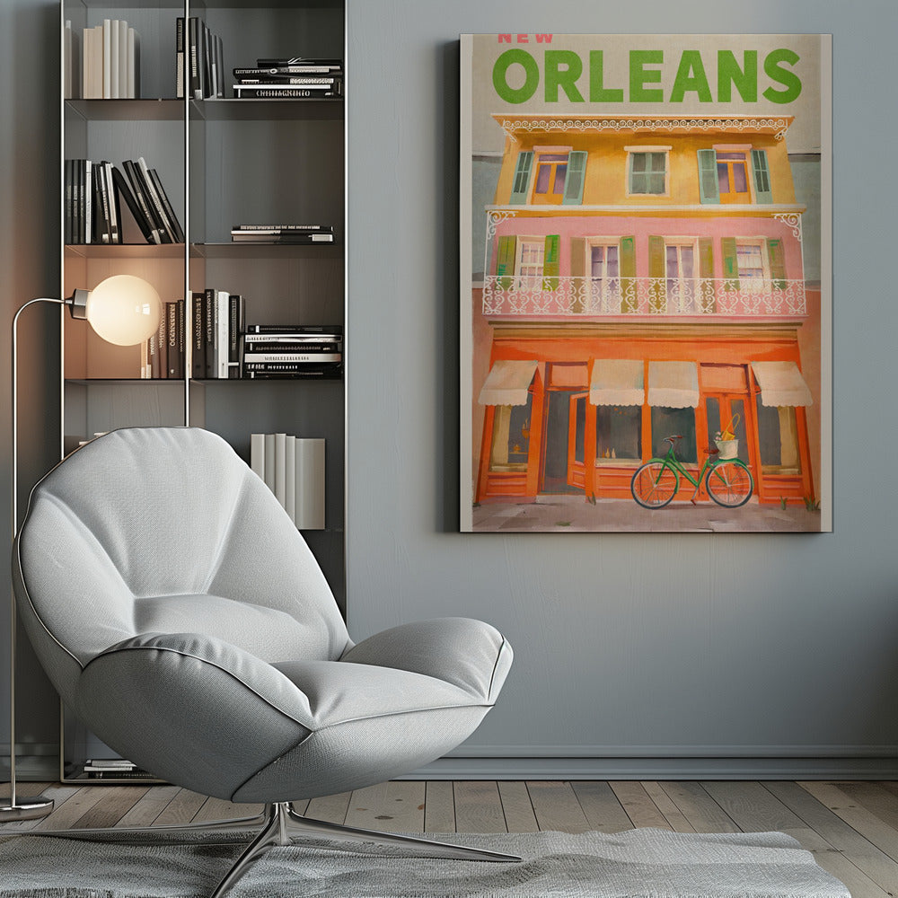 wall-art-print-canvas-poster-framed-New Orleans Louisiana Vintage Travel Poster , By Brett Gramse-9