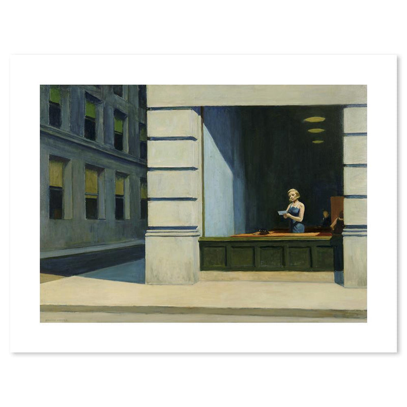wall-art-print-canvas-poster-framed-New York Office, By Edward Hopper-by-Gioia Wall Art-Gioia Wall Art