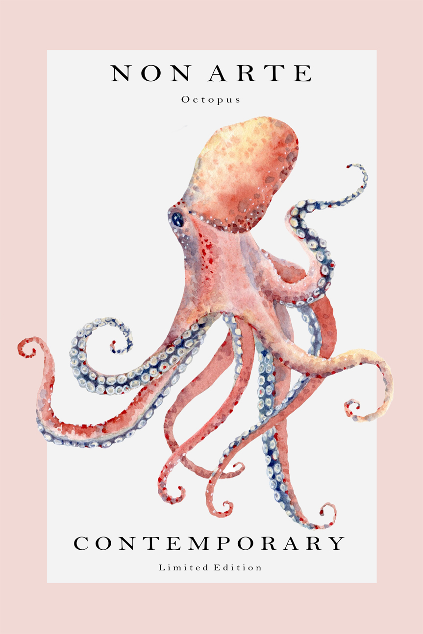 wall-art-print-canvas-poster-framed-Non Arte Octopus-GIOIA-WALL-ART