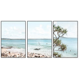 wall-art-print-canvas-poster-framed-Noosa Breeze, Paddle And Pandandus, Set Of 3 , By Tricia Brennan-GIOIA-WALL-ART