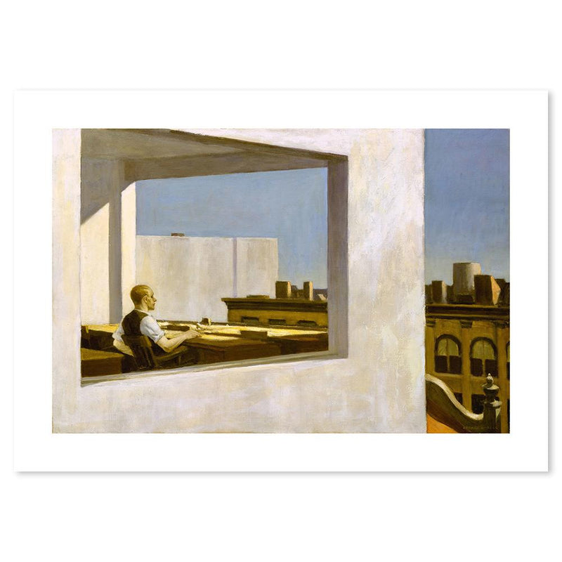 wall-art-print-canvas-poster-framed-Office In A Small City, By Edward Hopper-by-Gioia Wall Art-Gioia Wall Art