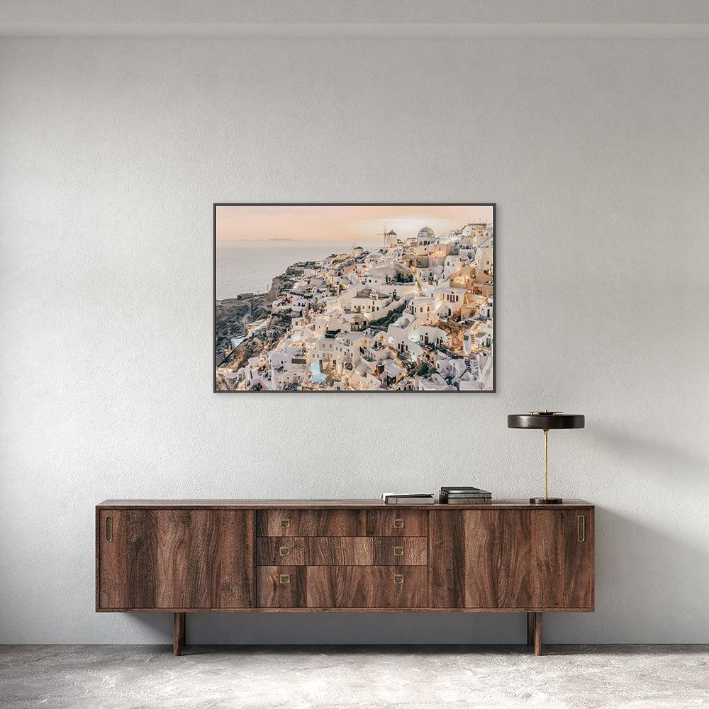 Oia, Style B, By Francesco Riccardo Iacomino-Gioia-Prints-Framed-Canvas-Poster-GIOIA-WALL-ART