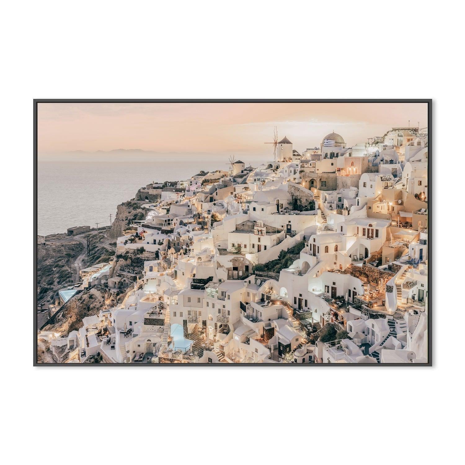 Oia, Style B, By Francesco Riccardo Iacomino-Gioia-Prints-Framed-Canvas-Poster-GIOIA-WALL-ART