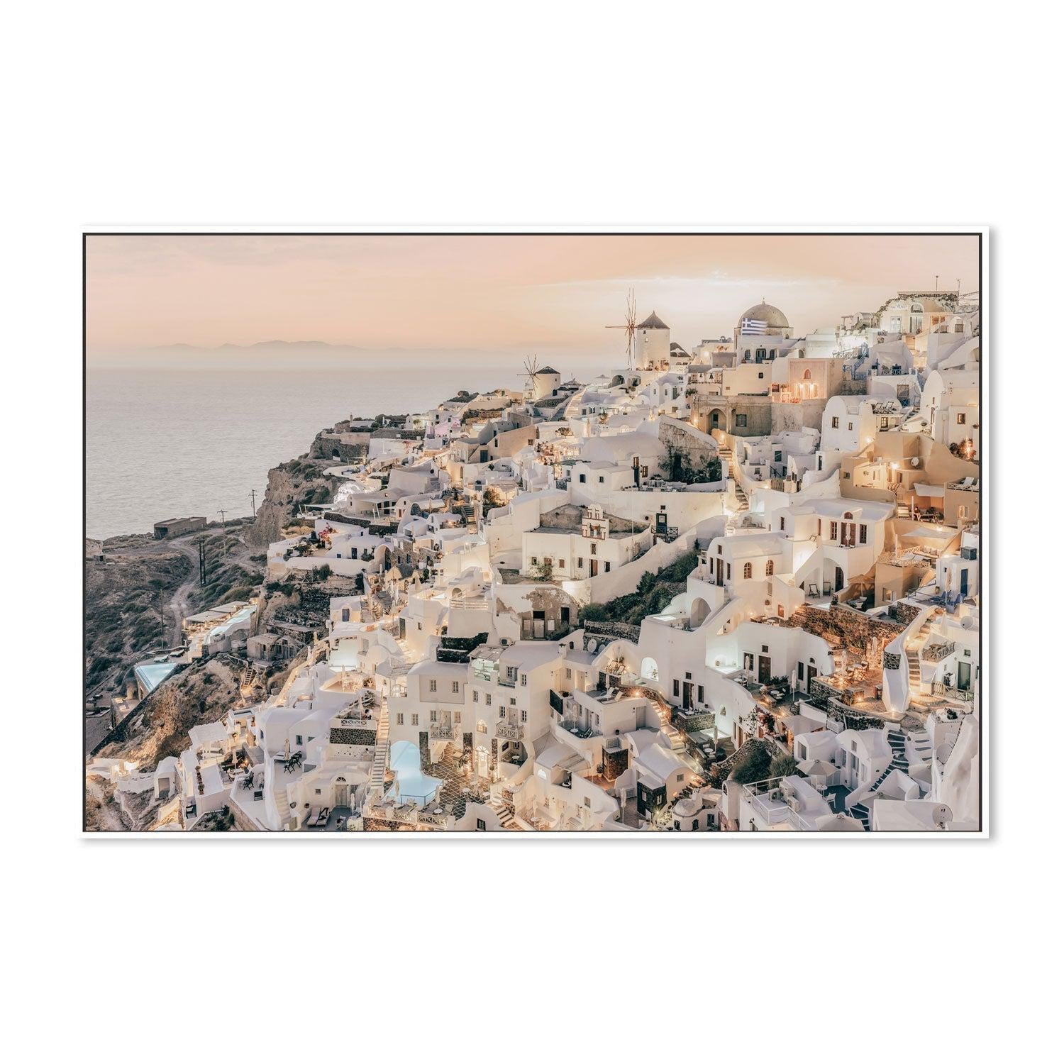 Oia, Style B, By Francesco Riccardo Iacomino-Gioia-Prints-Framed-Canvas-Poster-GIOIA-WALL-ART