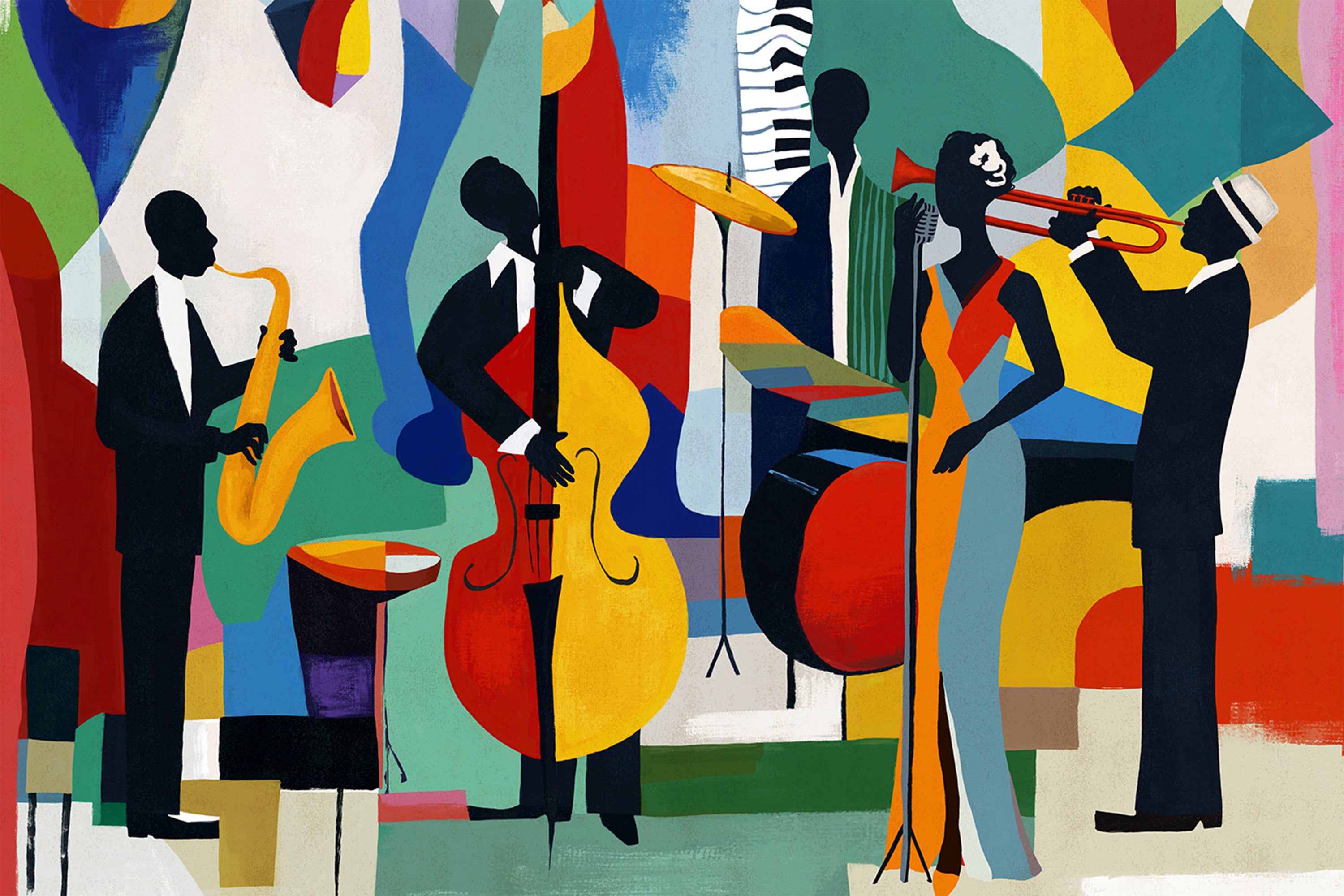 wall-art-print-canvas-poster-framed-Old Time Jazz-1