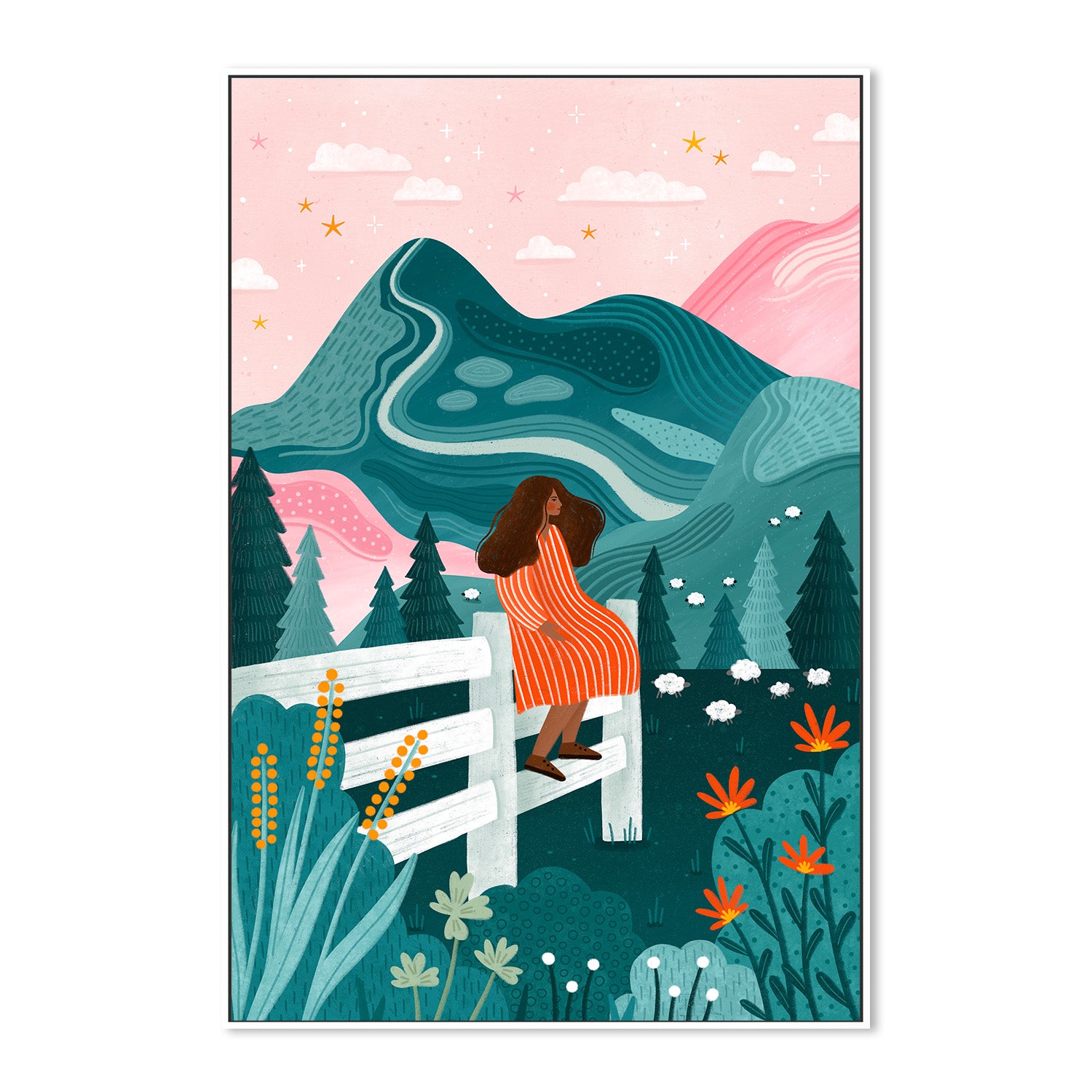 wall-art-print-canvas-poster-framed-On the Fence-5