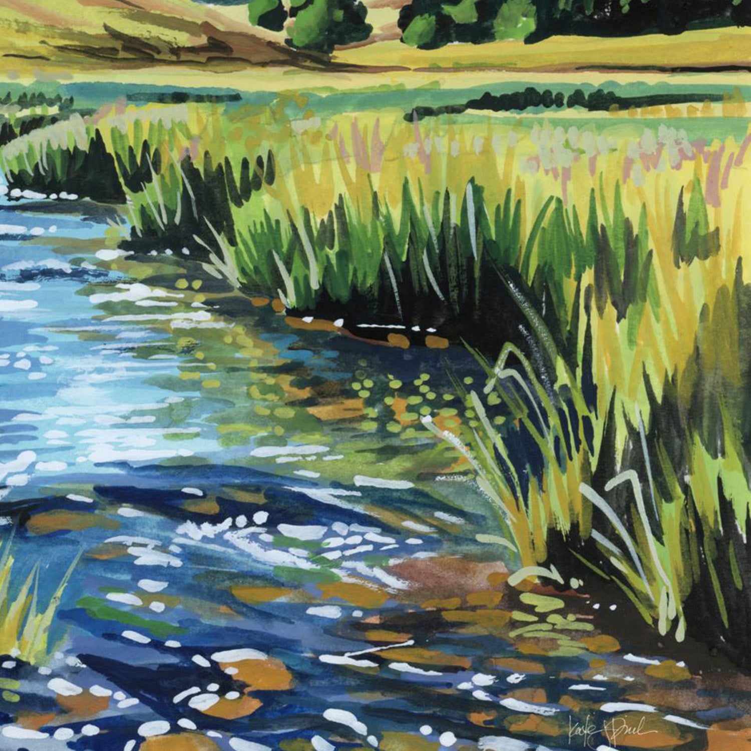 wall-art-print-canvas-poster-framed-Open Mountain Stream-11