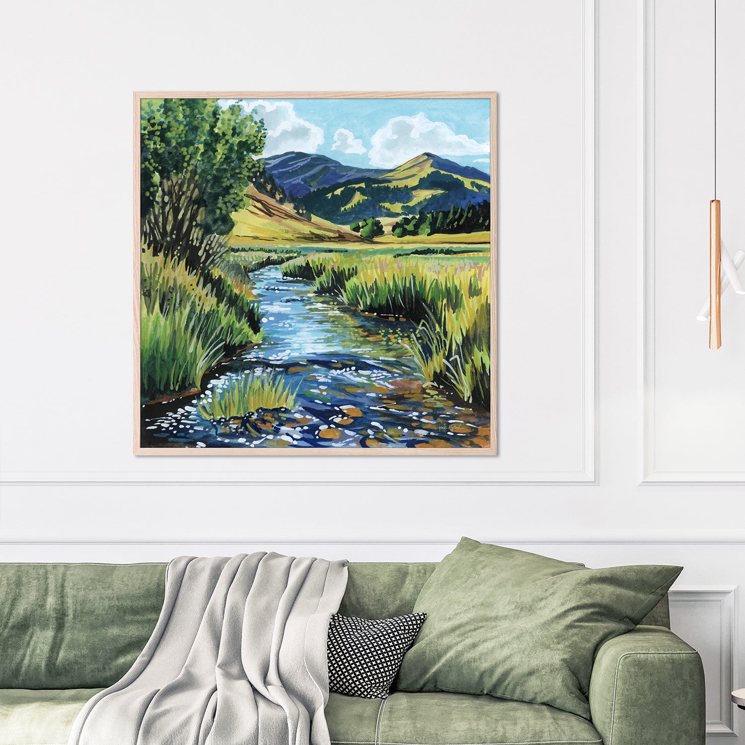 wall-art-print-canvas-poster-framed-Open Mountain Stream-7