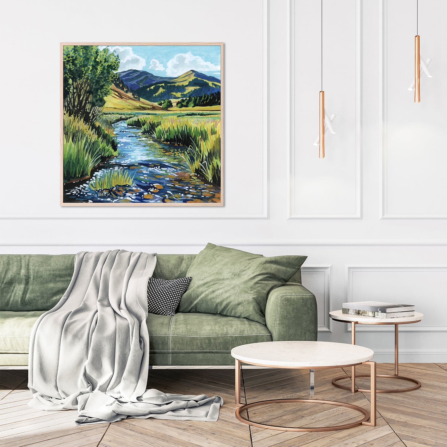 wall-art-print-canvas-poster-framed-Open Mountain Stream-8