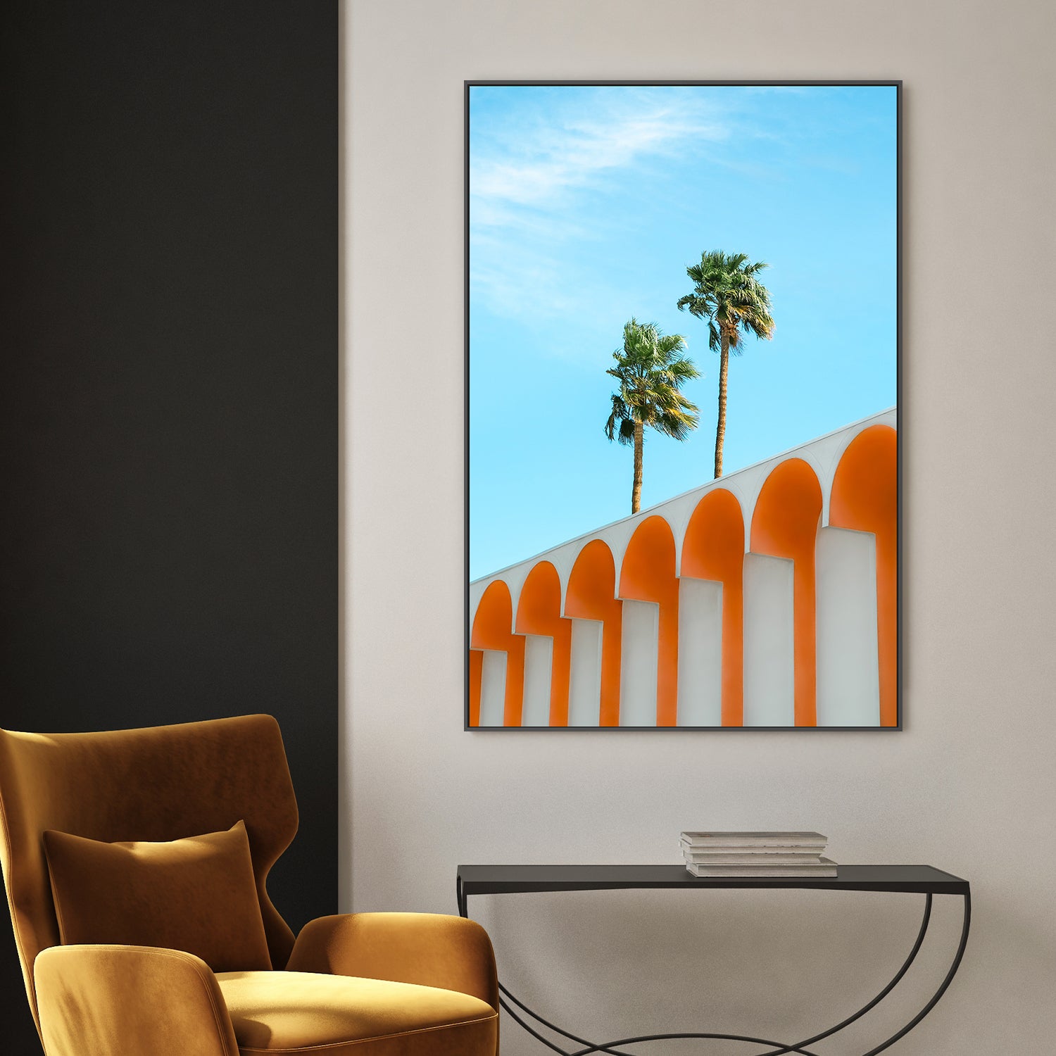 wall-art-print-canvas-poster-framed-Orange Arches , By Tricia Brennan-3