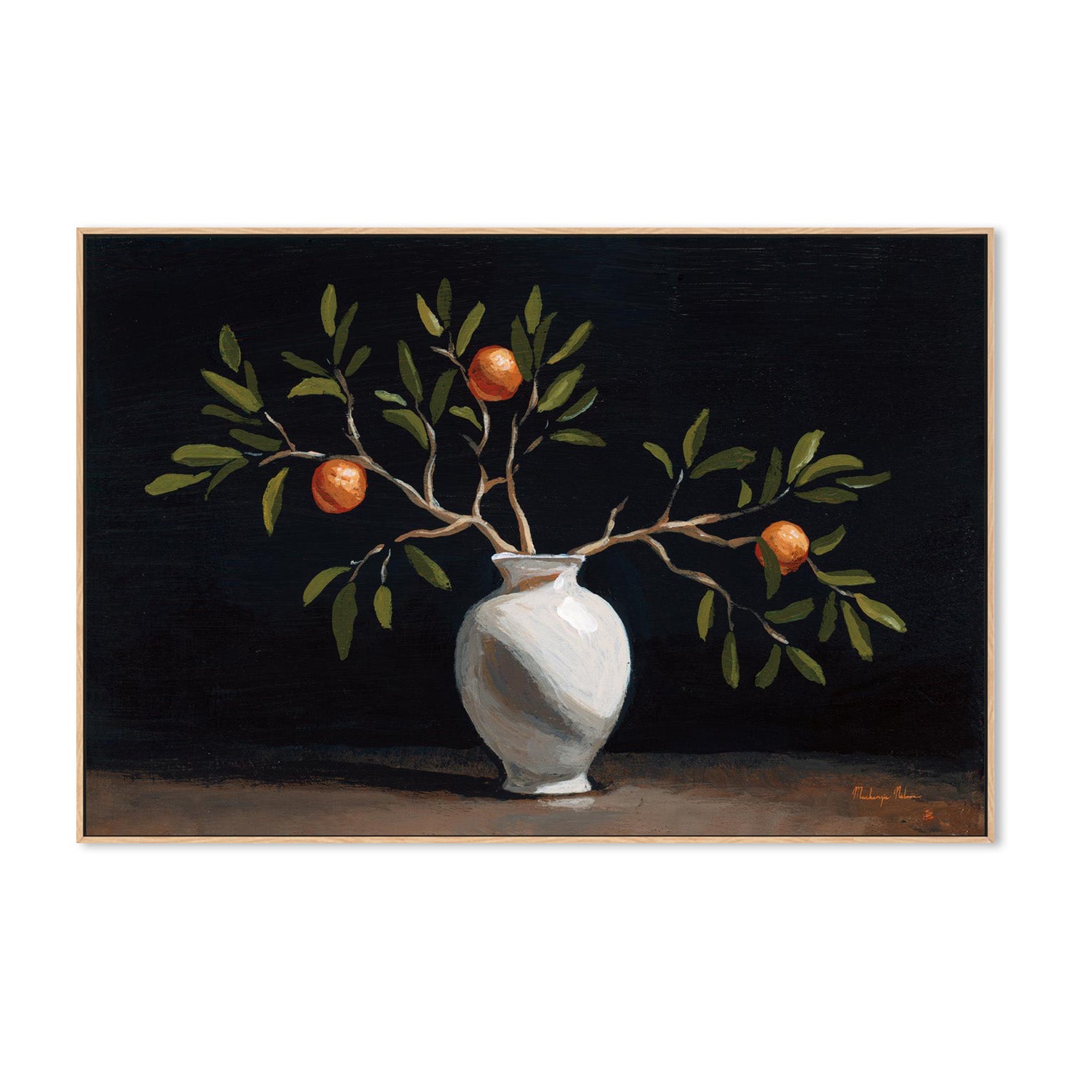 wall-art-print-canvas-poster-framed-Orange Branches Still Life-4