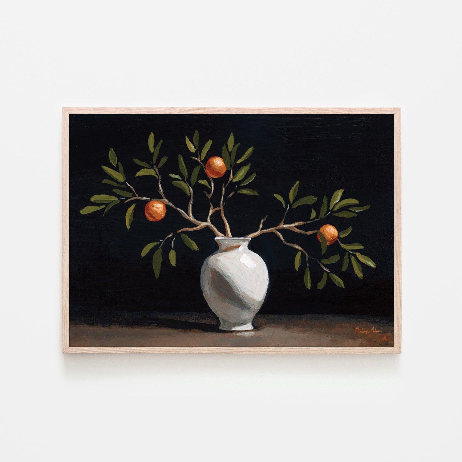 wall-art-print-canvas-poster-framed-Orange Branches Still Life-6
