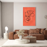 wall-art-print-canvas-poster-framed-Orange Circuit , By Ejaaz Haniff-GIOIA-WALL-ART